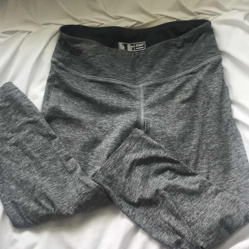 Grey Cropped Athletic Leggings